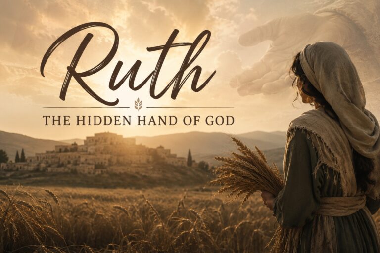 Ruth sermon series graphic — The Hidden Hand of God, Superstition Foothills Baptist Church, Gold Canyon AZ